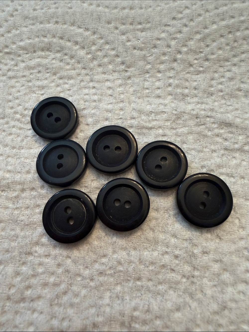 Black 2-Hole Matte Coat Buttons - Multipack